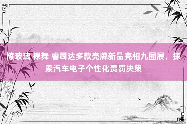 擦玻璃 裸舞 睿司达多款壳牌新品亮相九囿展，探索汽车电子个性化责罚决策