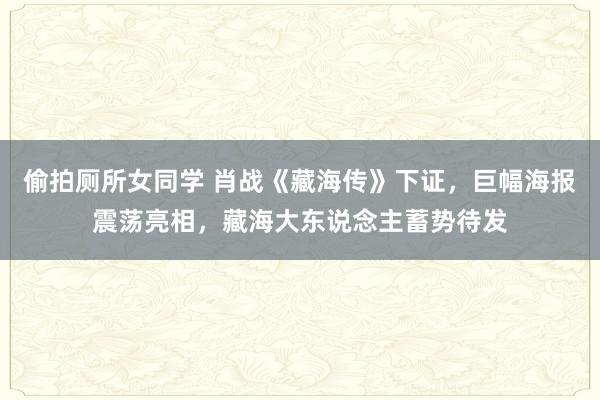 偷拍厕所女同学 肖战《藏海传》下证，巨幅海报震荡亮相，藏海大东说念主蓄势待发