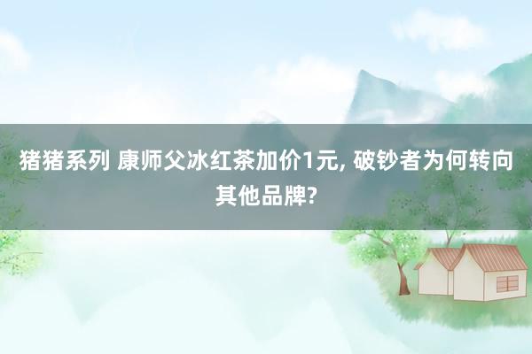 猪猪系列 康师父冰红茶加价1元, 破钞者为何转向其他品牌?