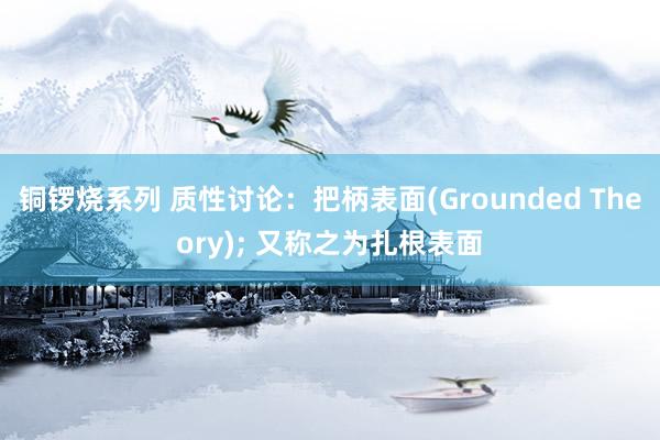 铜锣烧系列 质性讨论：把柄表面(Grounded Theory); 又称之为扎根表面